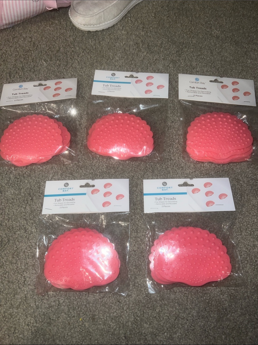 Comfort Bay Pink Tub Treads